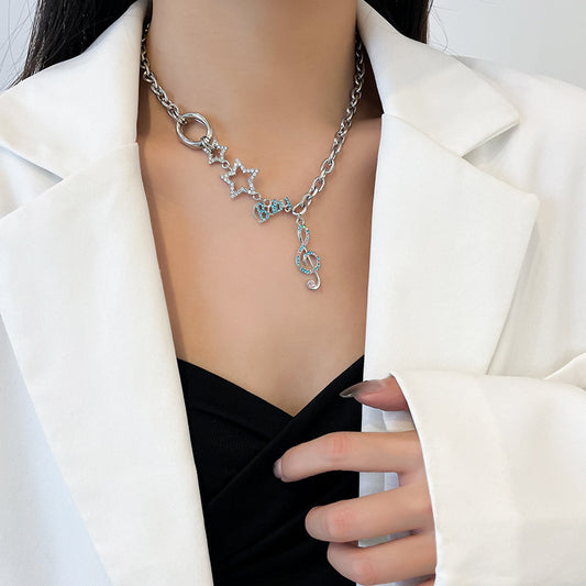 Collier étoile pour femme, style chic et décontracté, inspiration luxe et niche, Instagram hip-hop