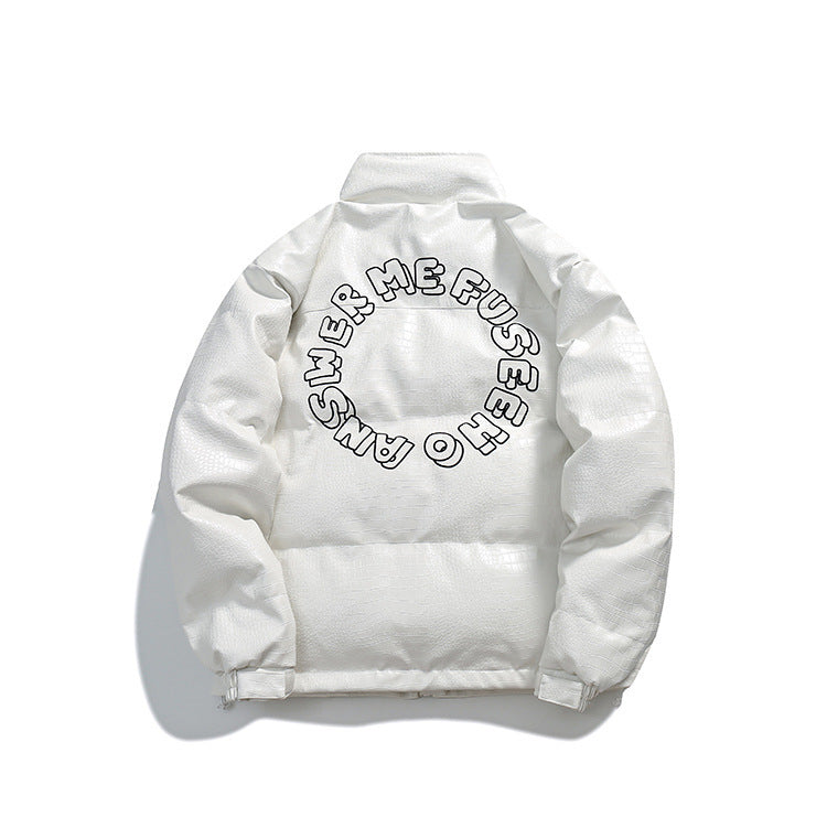 Loose Standing Collar Cotton Coat