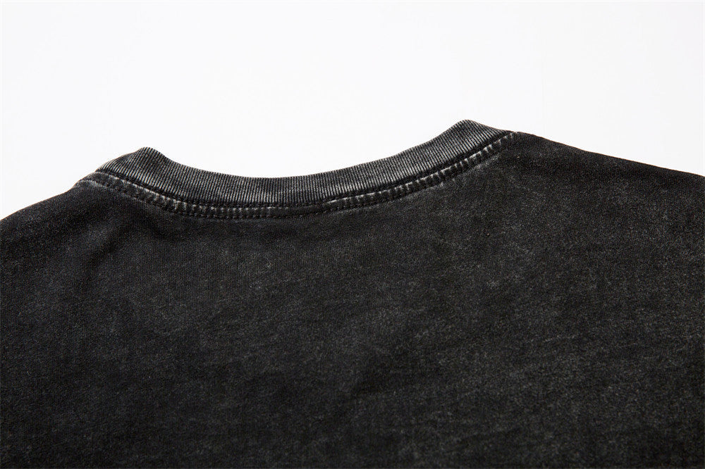 T-shirt homme ample, effet usé et délavé, style High Street