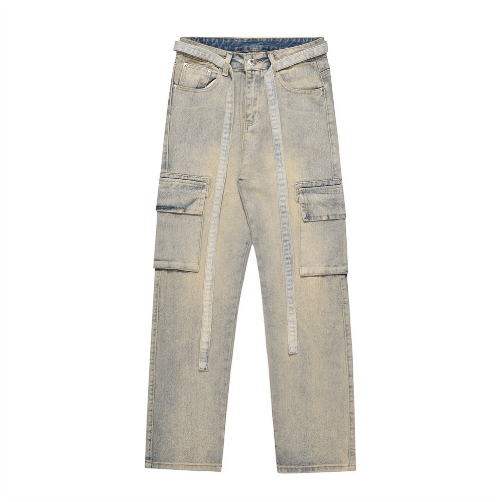 Men's Loose Casual Multi-pocket Jeans