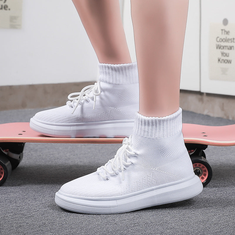 Fly-knit Socks Shoes Stretch Casual Shoes Breathable