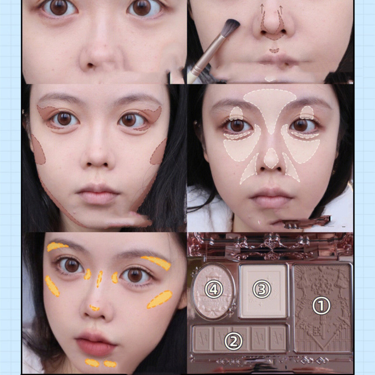 Fashion Highlighting And Contouring All-in-One Palette