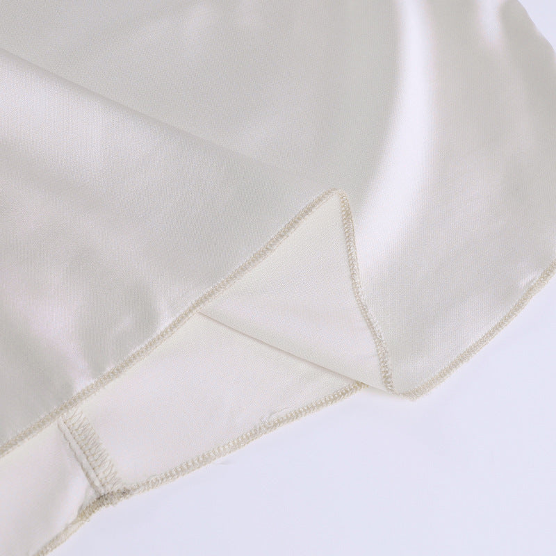 New Long Sleeve Lace Off-shoulder Satin Dress