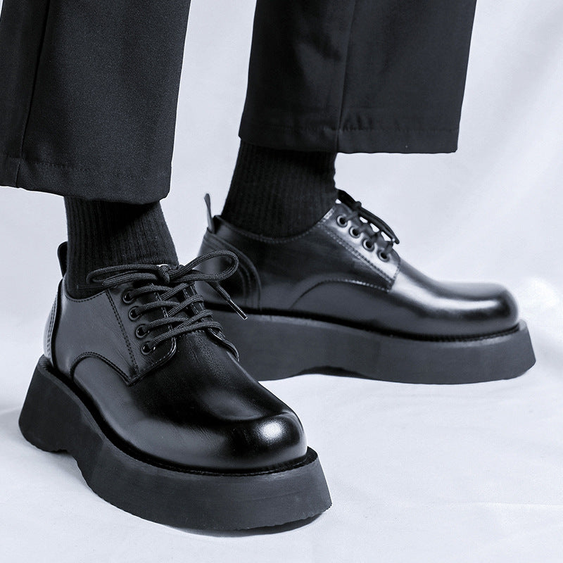 Large Head Leather Shoes Light Luxury Business Casual Sports