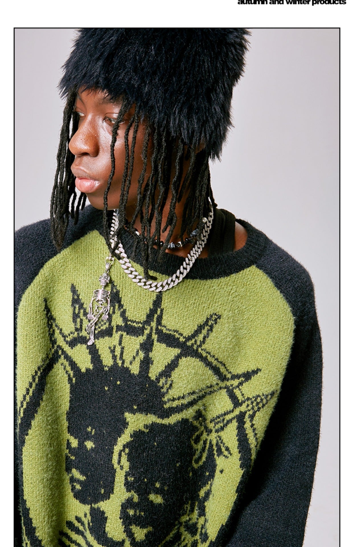 Retro Pattern Embroidered Hip Hop Sweater