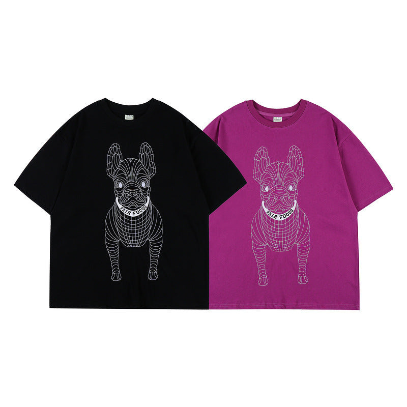 French Bucket Embroidered T-Shirt Cotton