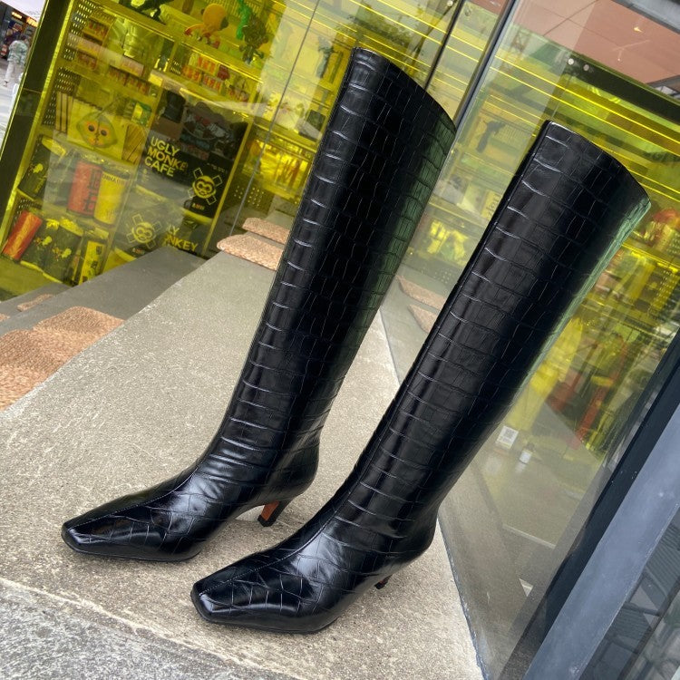 Simple And Versatile High-top Boots