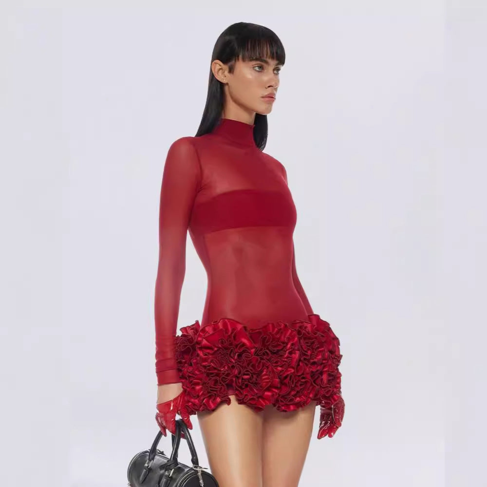 Turtleneck Long Sleeve Dress