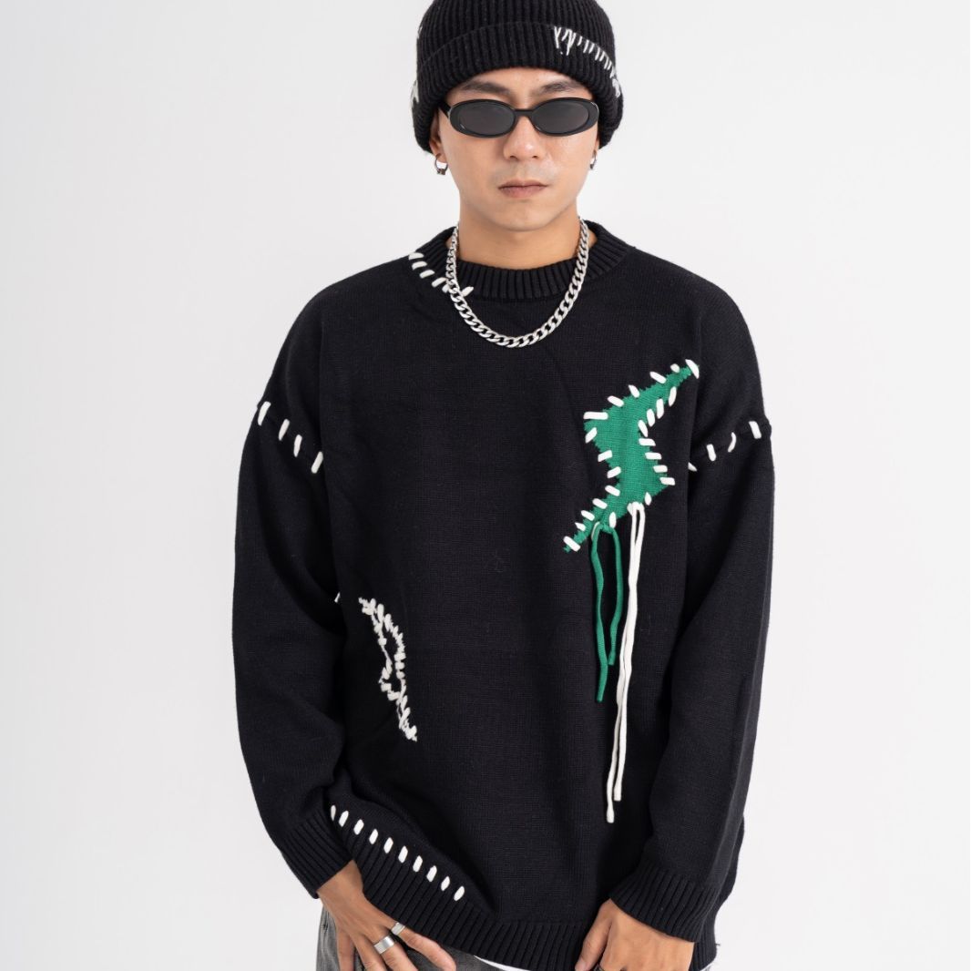 Pull décontracté à col rond