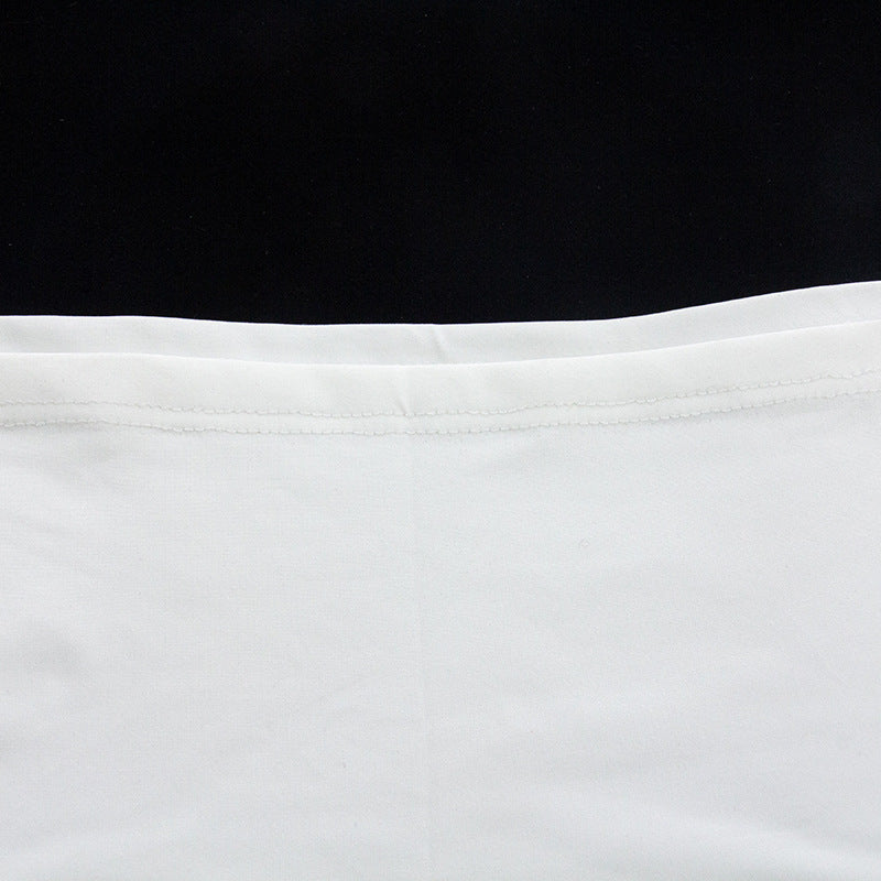 Robe taille haute à manches longues et couleur unie pour l'automne