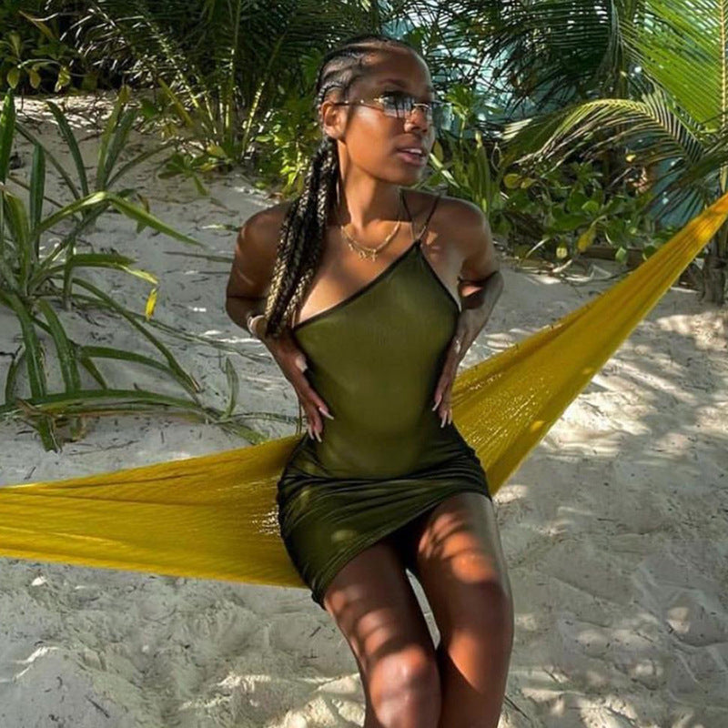 New Women's Fashion Design Sense Tied Slim Fit Sheath Dress For Women