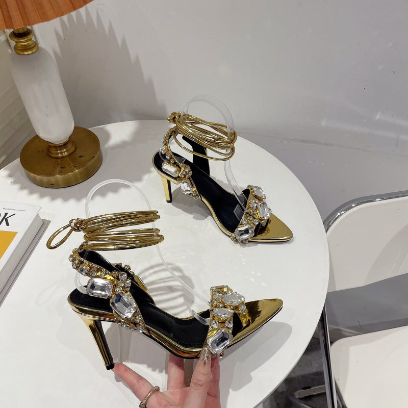 Nouilles froides pour femmes à la sauce sésame, talons aiguilles bas