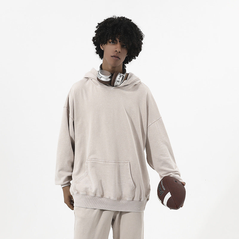 Tenue ample à capuche délavée européenne et américaine
