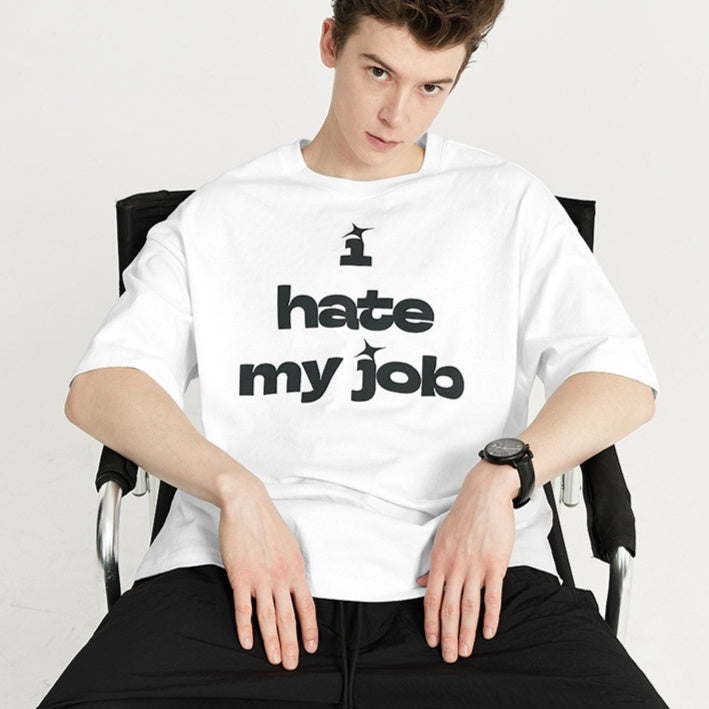 American Street Trendy Brand Loose Cotton Short Sleeve Men