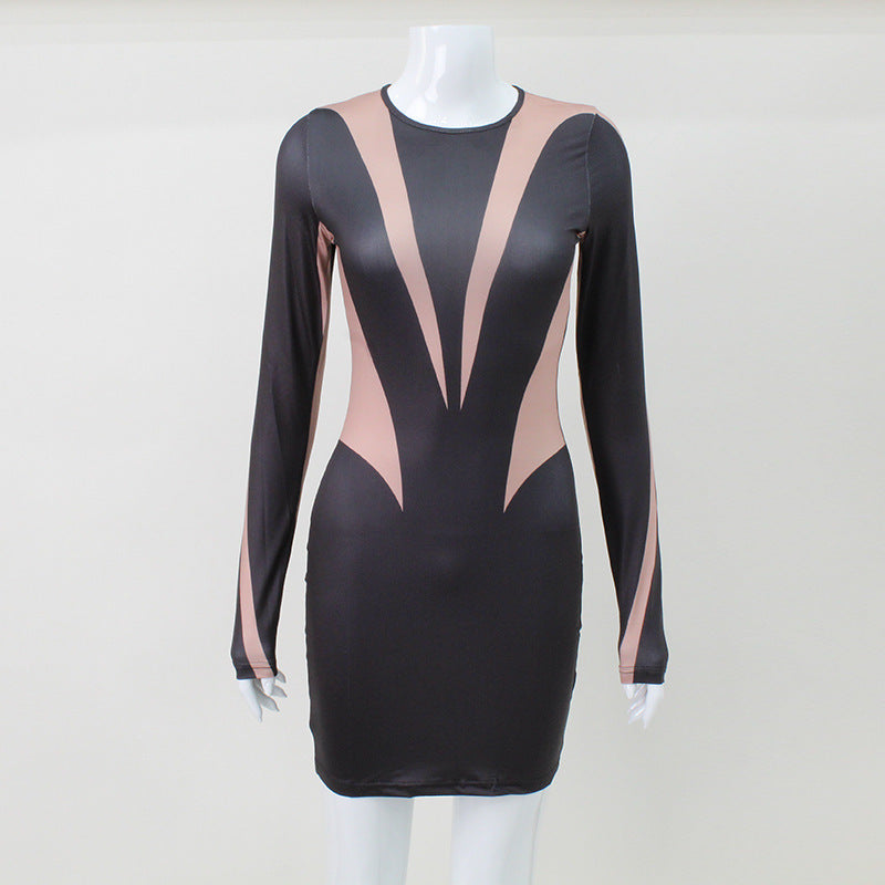 Daily Commuter Long Sleeve Slim Fit Elegant Sheath Dress