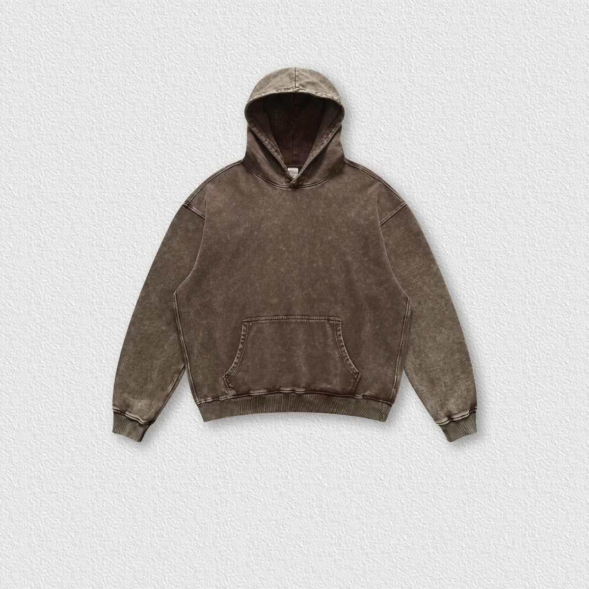 Men's Fashion Simple Washed Old Hooded Terry Sweater