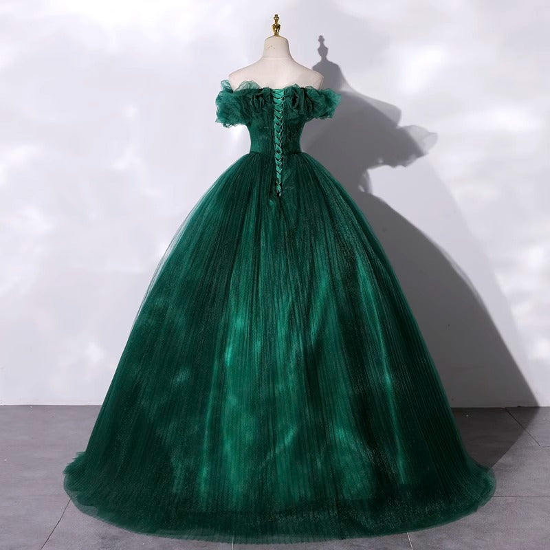 Robe de soirée à épaules dénudées, style banquet