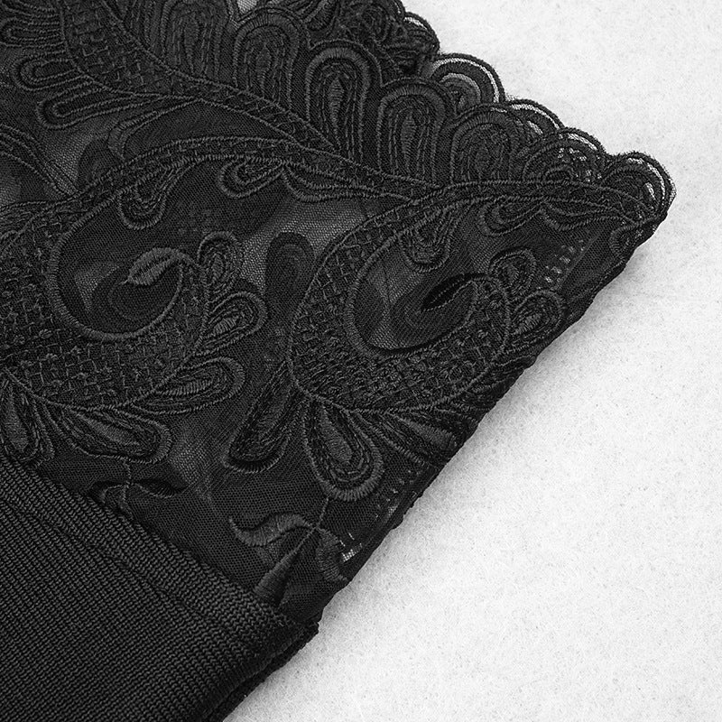 Lace Sling Elastic Two-Piece Vest Hip Skirt