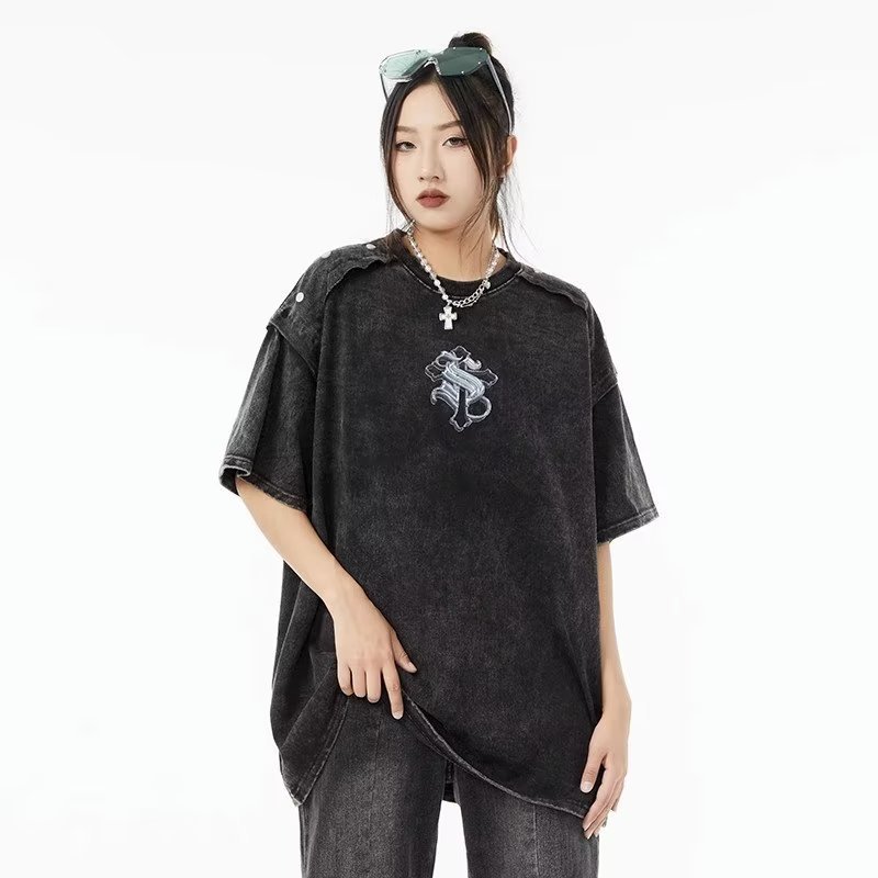 T-shirt d'été à manches courtes pour amoureux, imprimé lettres