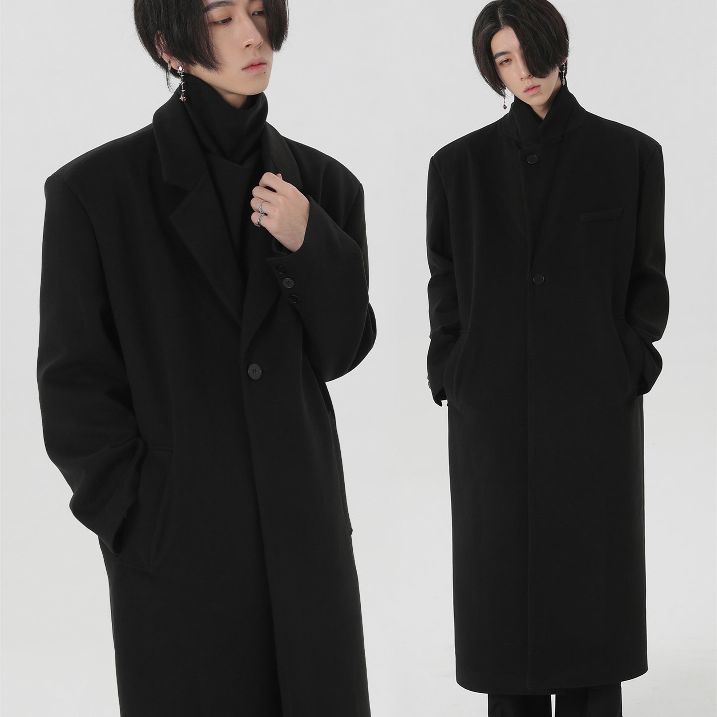 Style Long Woolen Coat Winter