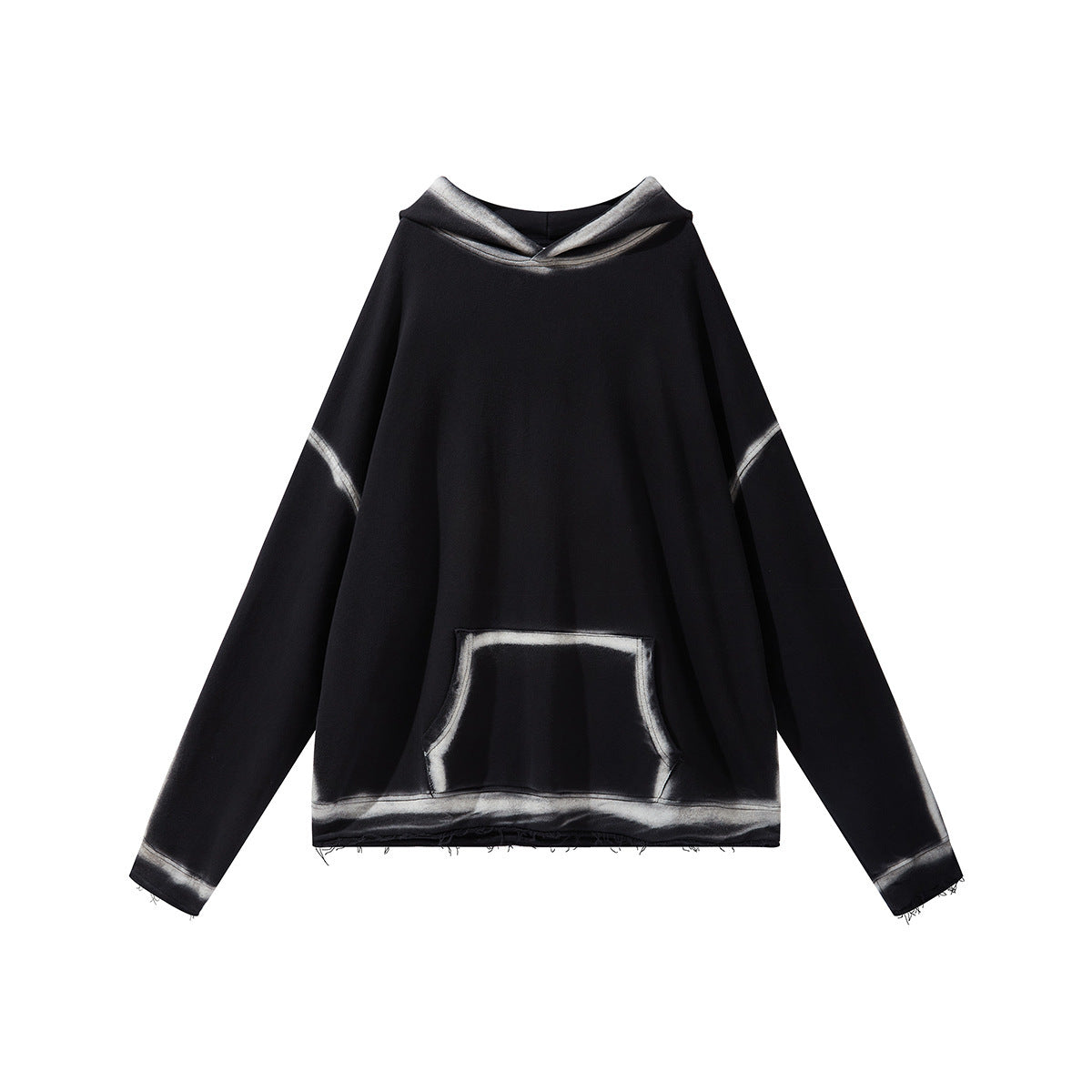 Giacca con cappuccio a getto d'inchiostro con graffiti Bone Structure, colore scuro