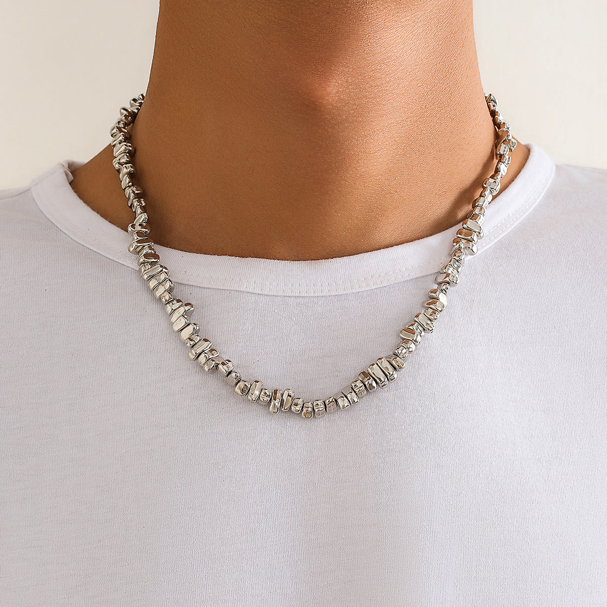 Irregular CCB Necklace Necklace Hip Hop Versatile Niche Male Clavicle Chain