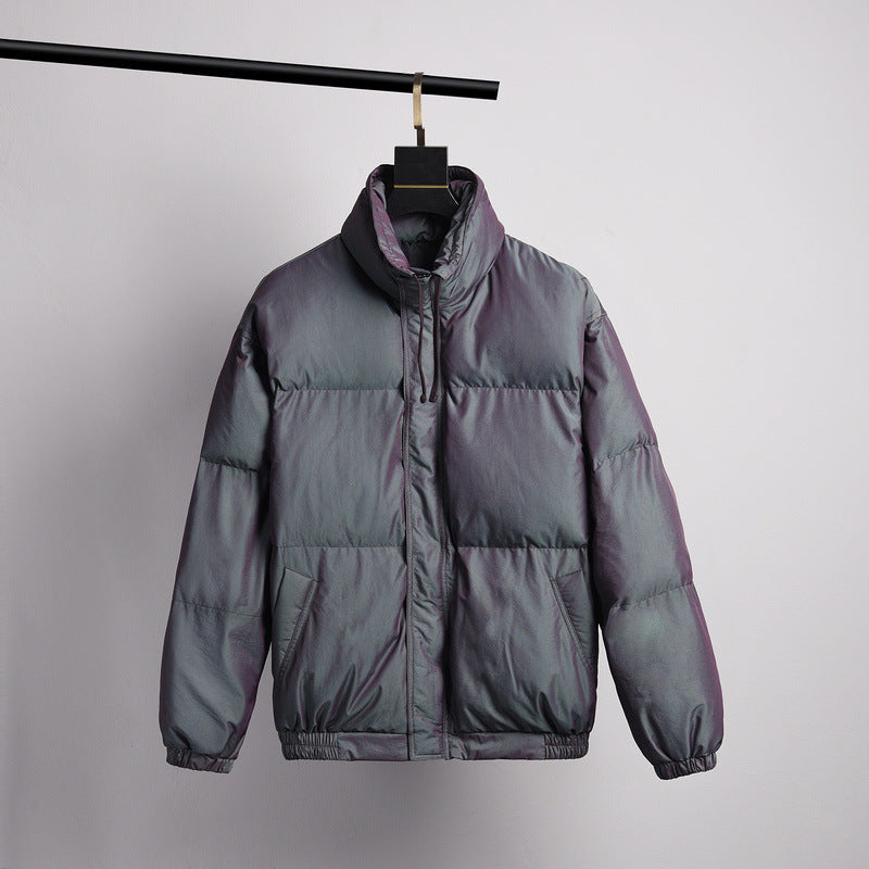 Loose Colorful Reflective Padded Jacket Thick Bread