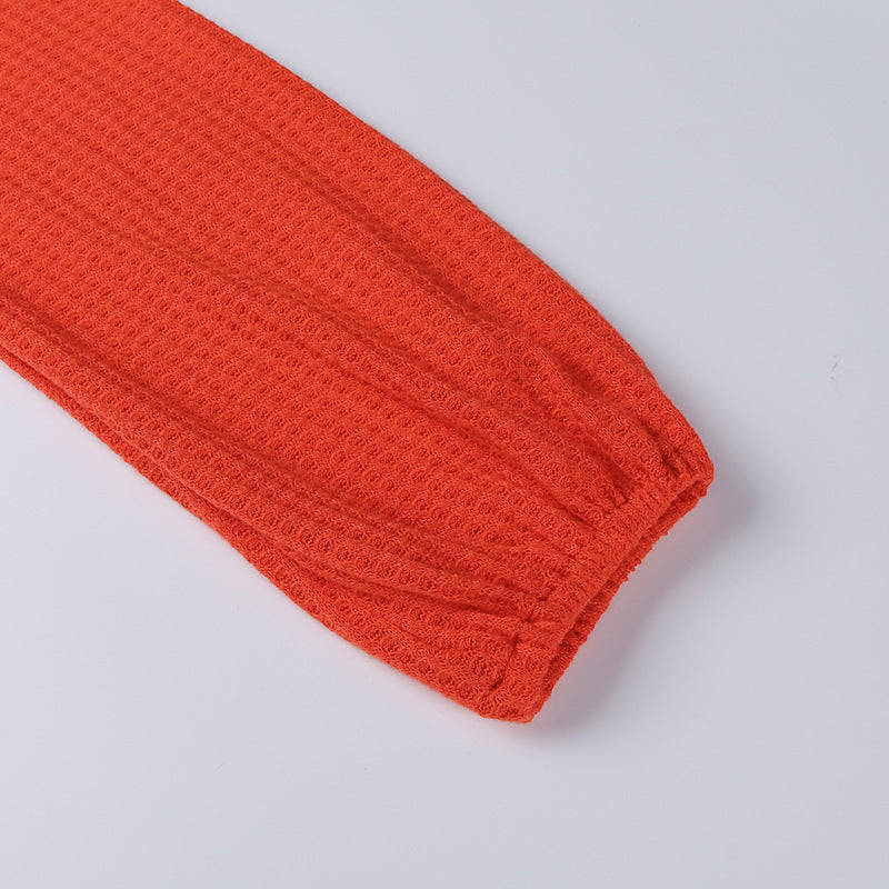 Long Sleeve V-neck Drawstring Skirt Suit Sexy Slim Fit