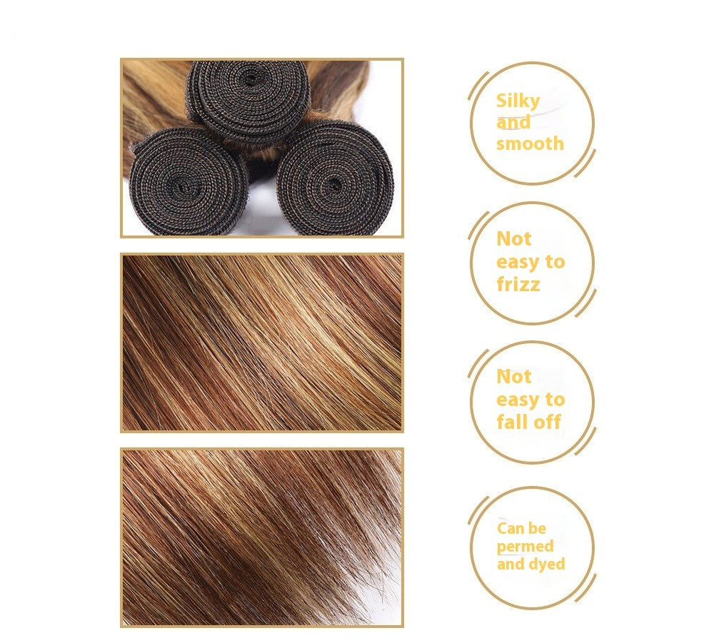 Parrucca con tenda per capelli color pianoforte