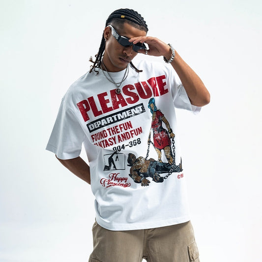 Letter Printed Pure Cotton Loose Short Sleeve T-shirt Top