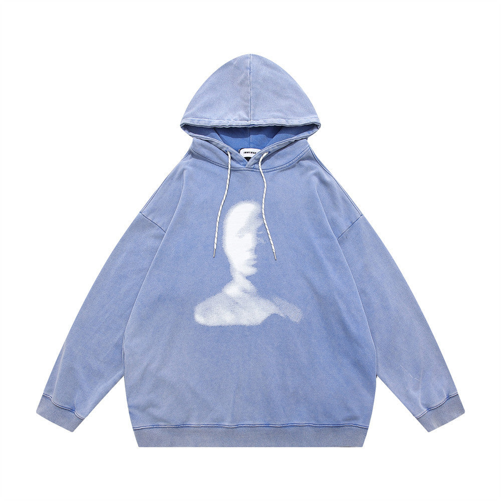 Printed Hoodie With A Man's Head