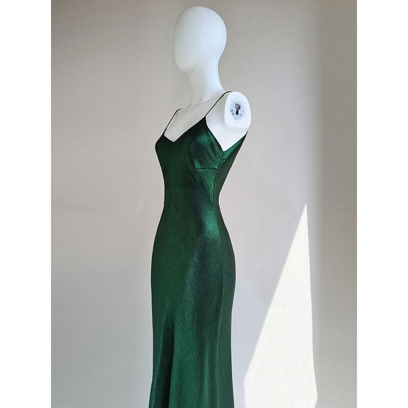 Robe sirène vert pierre New Mobao