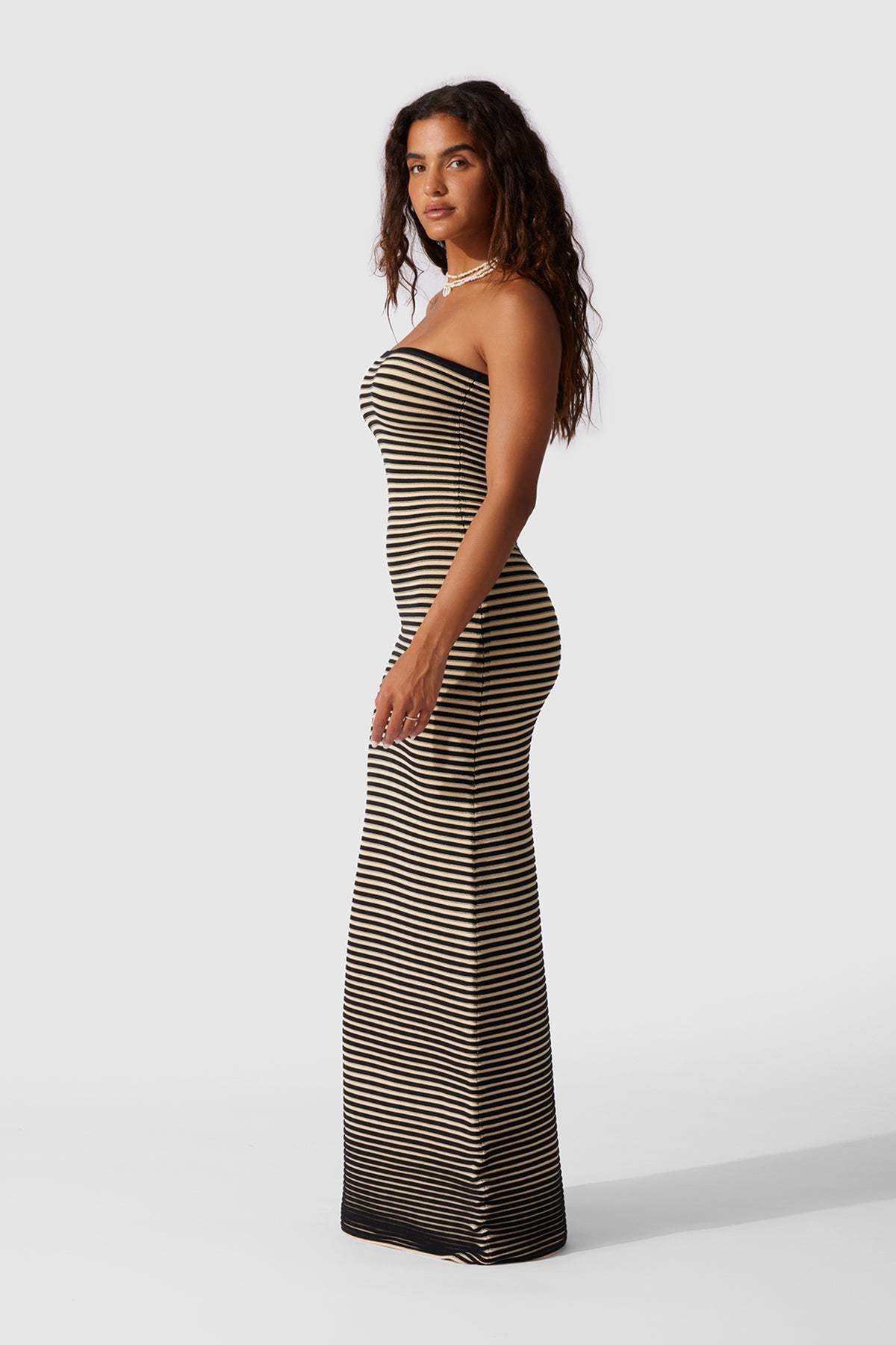 Fashion Graceful Tube Top Slim Fit Sheath Dress