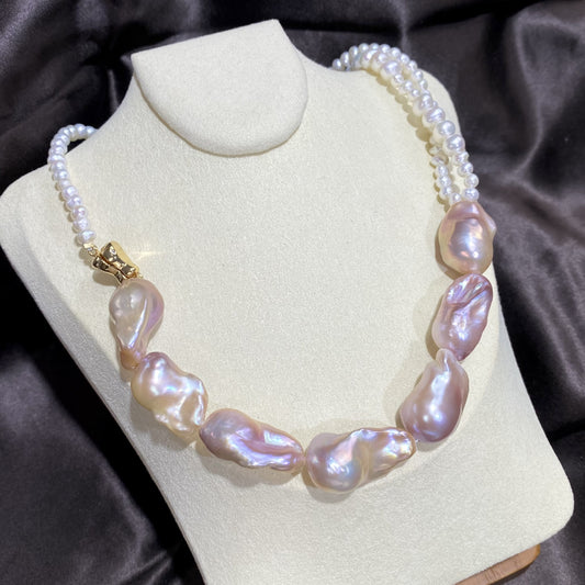 Long Autumn And Winter Natural Baroque Pearl Necklace