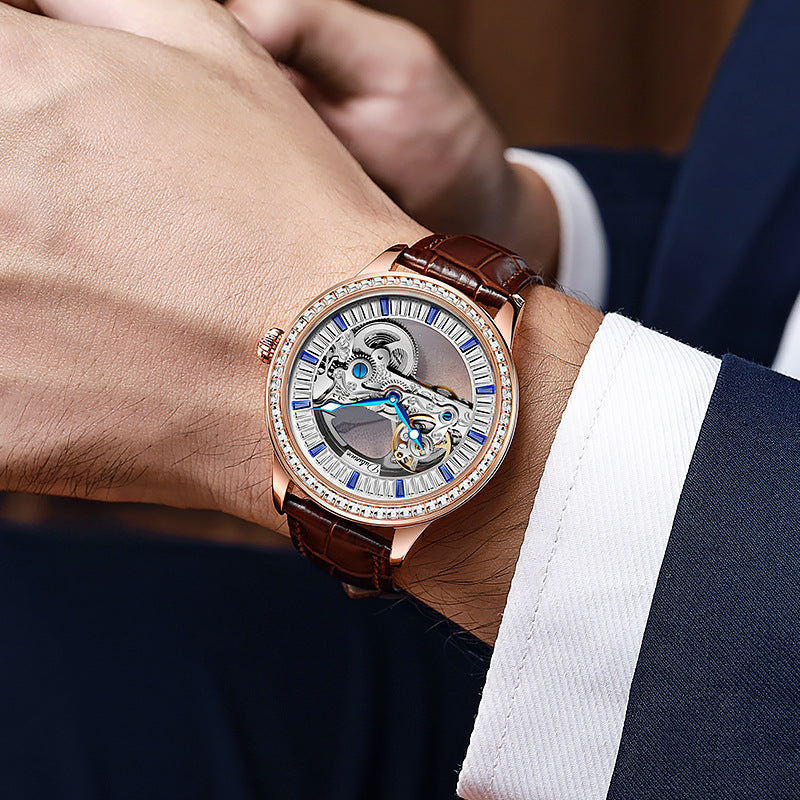 Luxury Zircon Fashion Waterproof Mechanical Watch