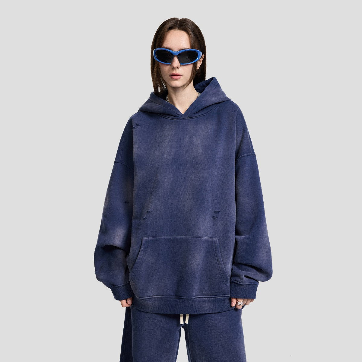 Sweater Loose Wash Worn-out Fleece