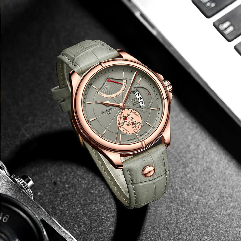 Waterproof Men's Calendar Thin Quartz Watch
