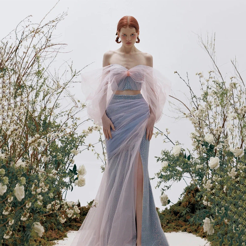 Fashion Dress Beaded Off-shoulder Dress