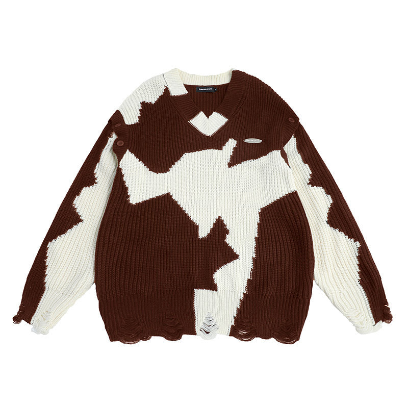 Pull ample à col rond d'automne