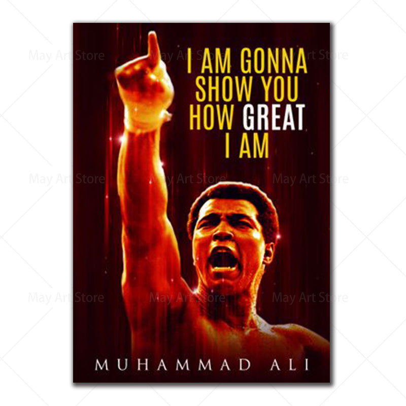 Muhammad Ali Canvas Painting Inspirational Sports Poster