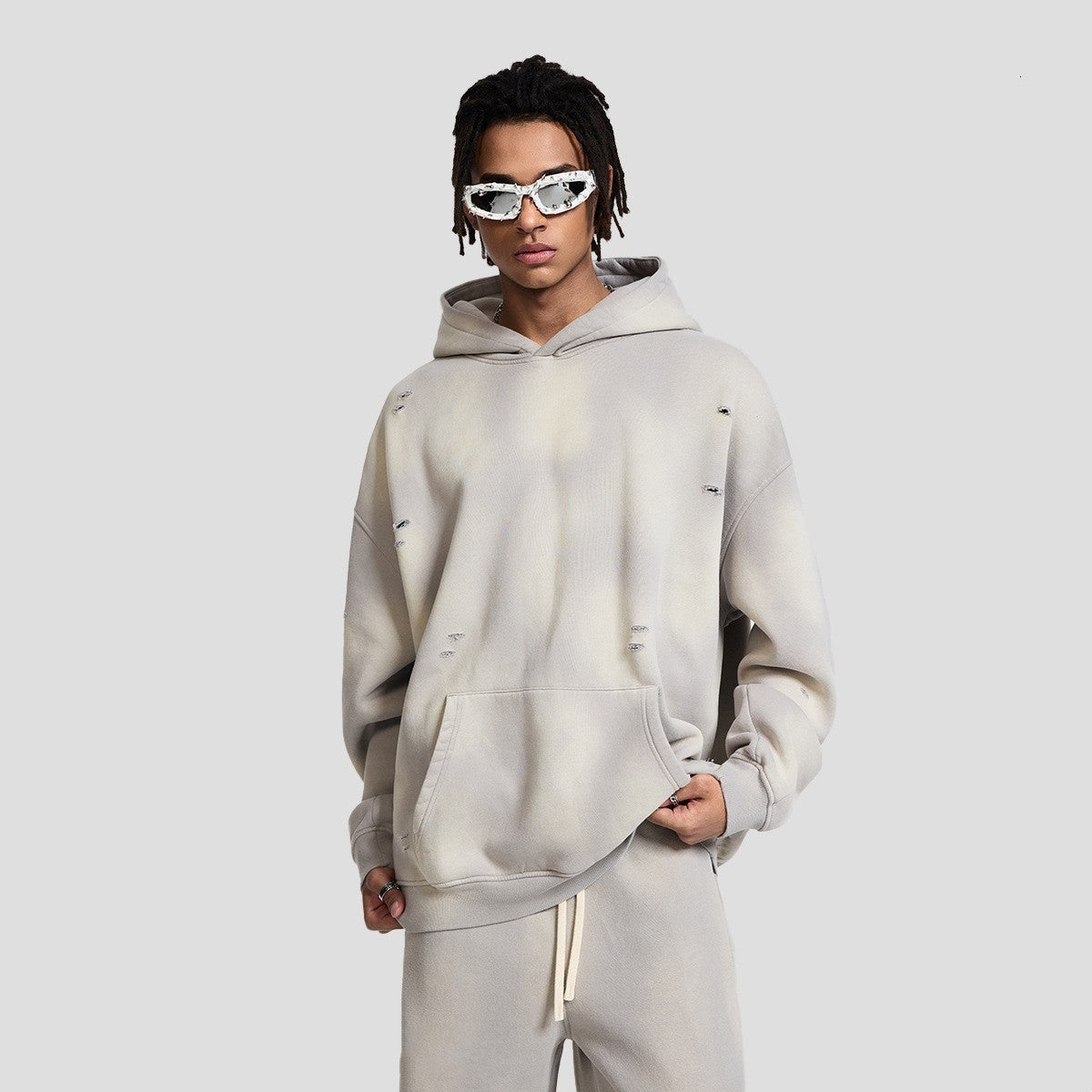 Sweater Loose Wash Worn-out Fleece