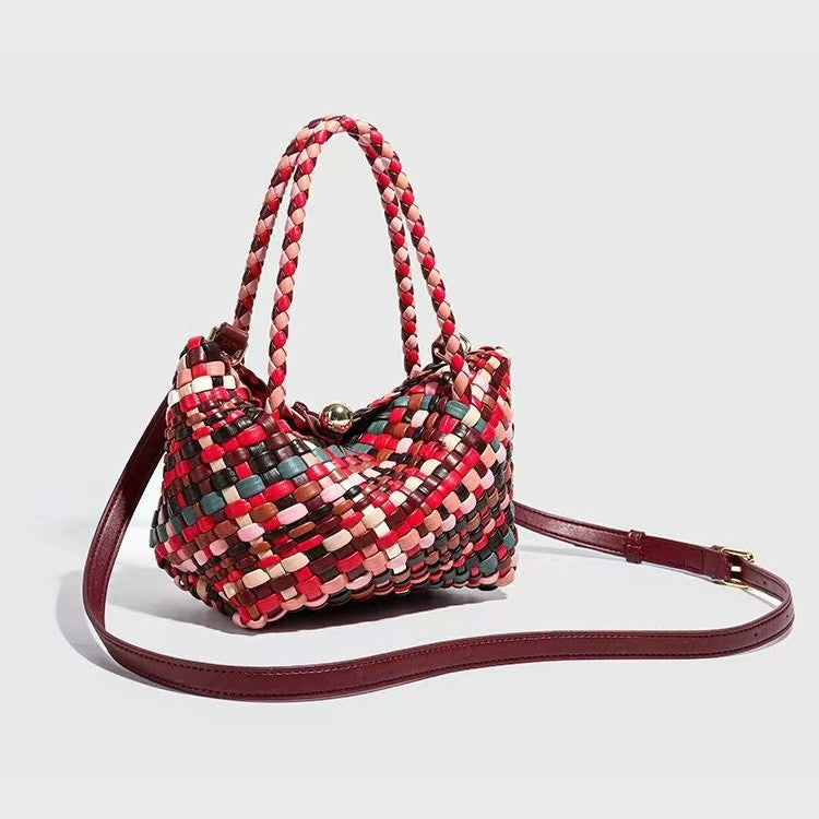 Women's Fashion Color Handmade Woven Bag
