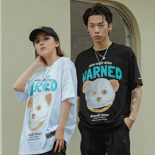 Men's Cartoon Print Cotton Short Sleeve T-Shirt