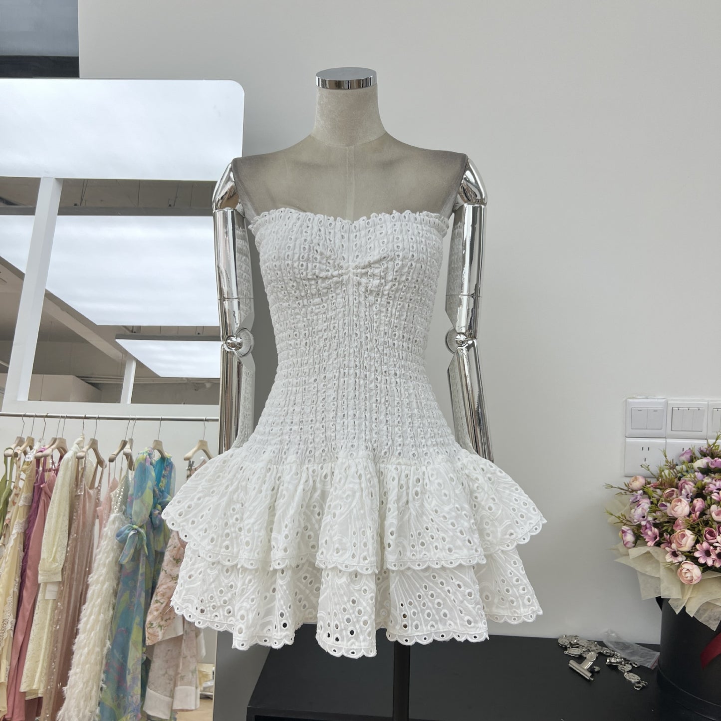 Elastic Waist-tightening Tube Top Slimming Dress