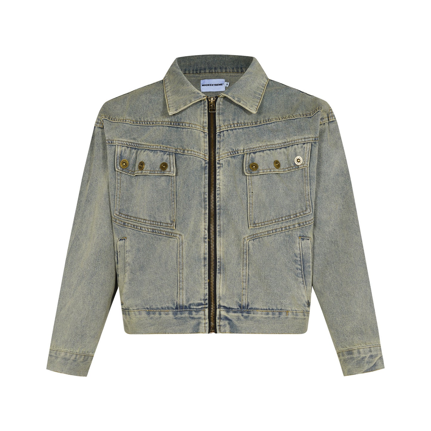 Washed Do The Old Cowboy Coat Short Jacket For Men And Women