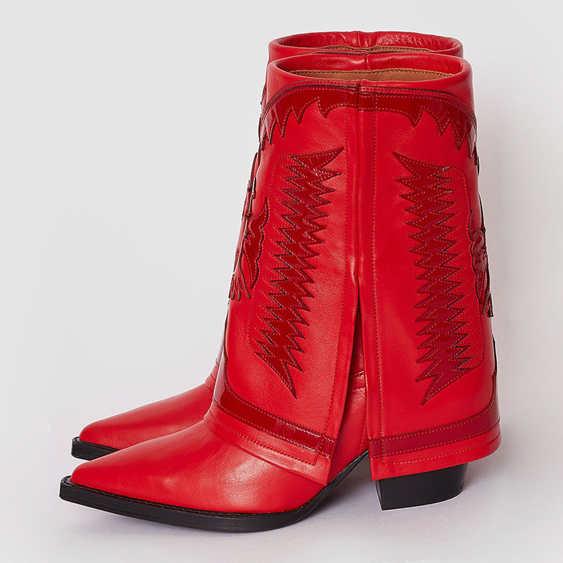 Bottes collantes à talons hauts et épais West