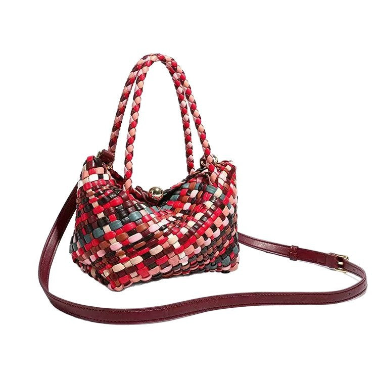 Women's Fashion Color Handmade Woven Bag