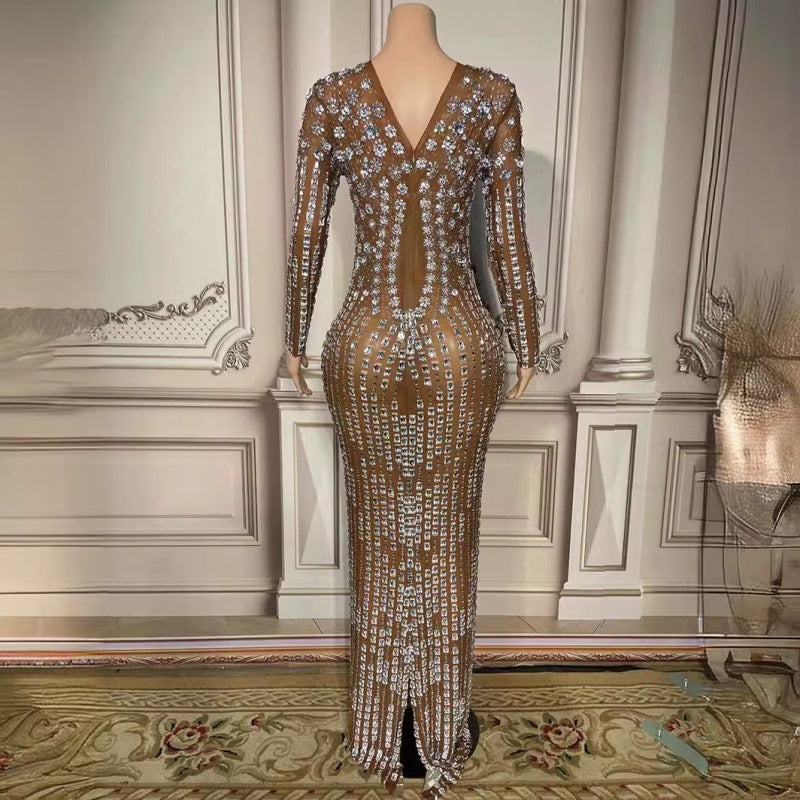 Robe scintillante en diamants brillants