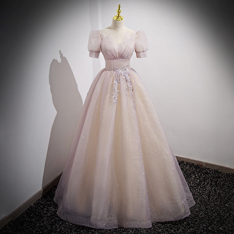 French Style Light Evening Dress Female Banquet Gradient Princess Dress