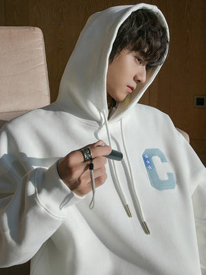 Embroidery Hoodie Loose Top